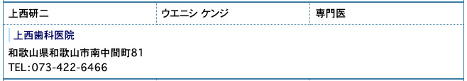日本口腔インプラント学会資格-上西歯科医院-上西 研二先生