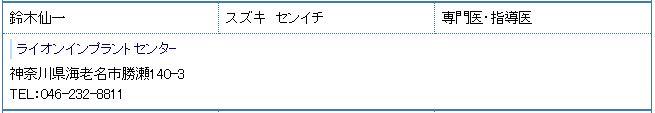 銀座ライオン歯科-専門医-鈴木仙一先生
